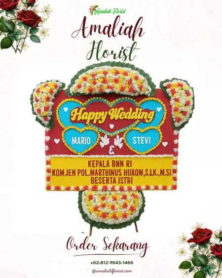 Papan Bunga Pernikahan Karangraharja